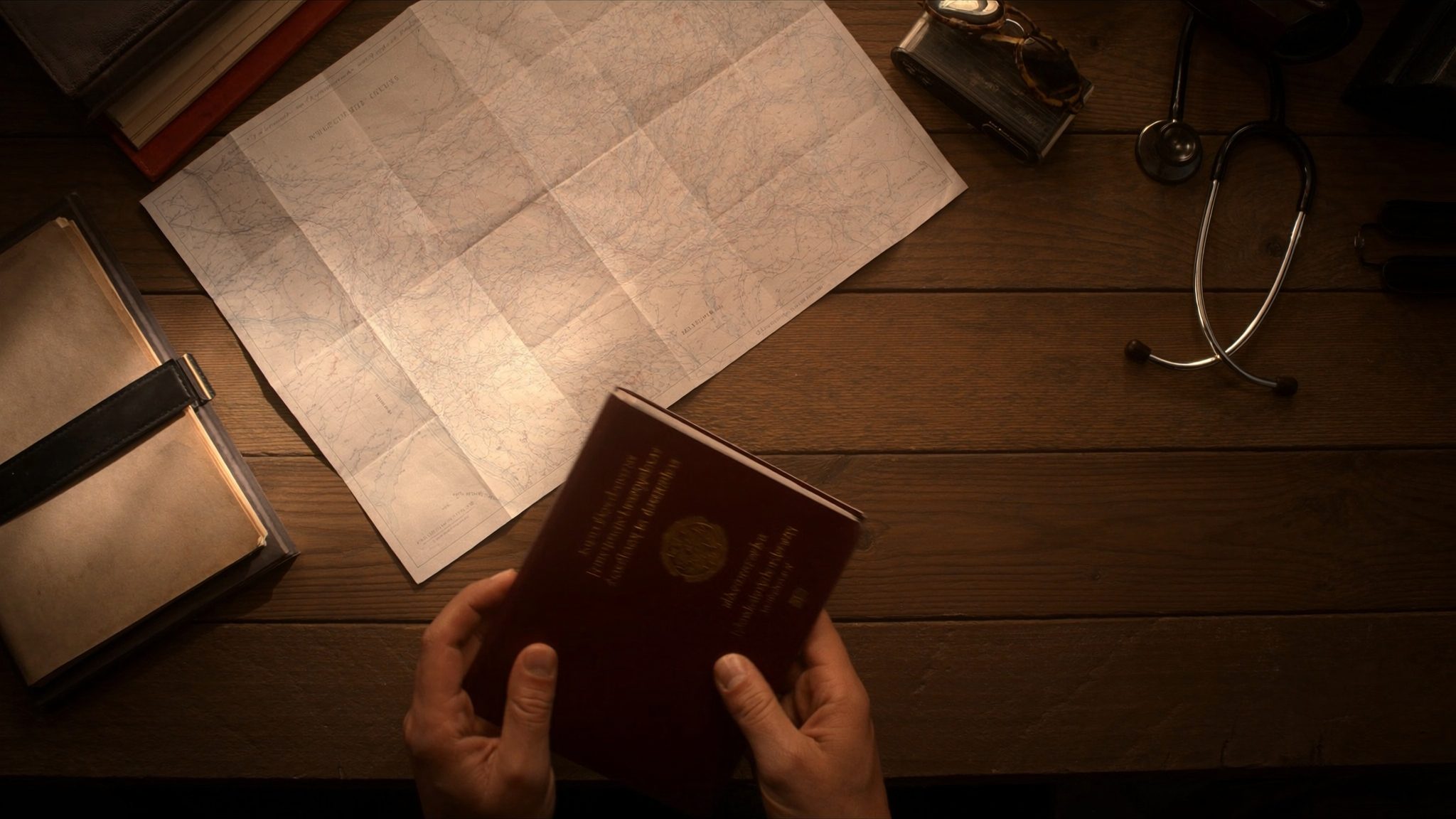 Passport and stethoscope